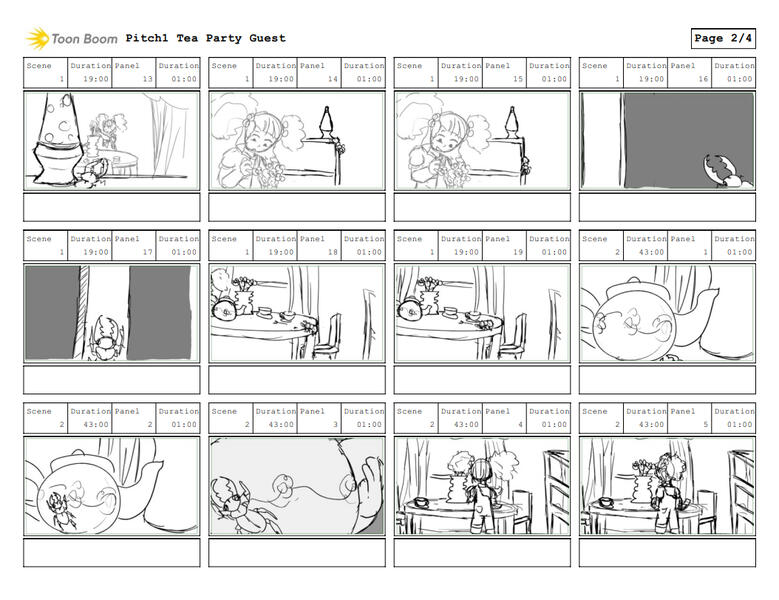 A Tea Party's Guest StoryBoard